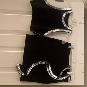 NBD Brand New Set Size Small Black Two-Piece Set with Silver Accents